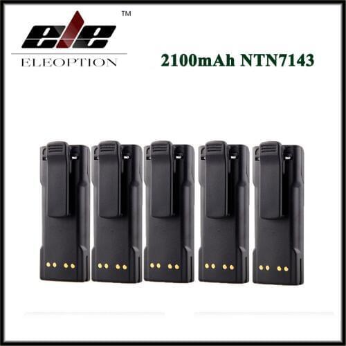Eleoption 5x 2100mAh NTN7143 NTN7144 Battery for MOTOROLA HT1000 MT2000 MTS2000