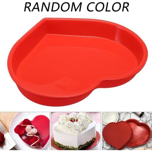 Love Heart Shape Cake Mold Silicone Cake Baking Tin Tray Nonstick Heat Resistant For Kitchen Oven Fondant Cake Bread Baking Mold
