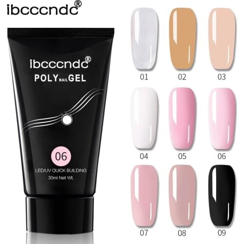 1 Piece 30ml Quick Nail Extension Gel Polygels Tranparent Pink Builder Nail Gel Polish Nail Enhancement 9 Colors Options