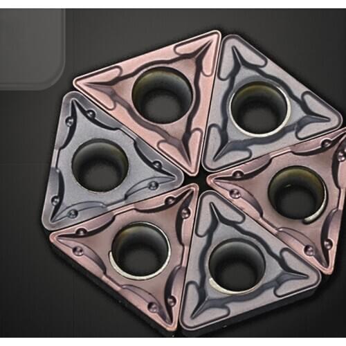 GULING 10PCS CNC small blade TCMT110204/08 triangle bed machine clamp single side stainless steel special wear-resistant cutter