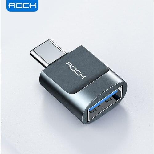 ROCK USB Type C Lighting Cable Converter for iPhone 11 Samsung Galaxy S10 Charging Data Sync Type-C OTG Adapter for Smart Phones