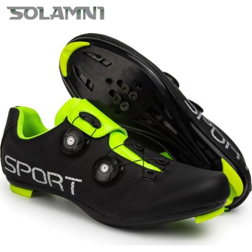 Flat Cycling Shoes Road Men Bicycle Speed MTB Sneakers Mountain Bike Racing Self-Locking SPD Cleat Flat Shoes Outdoor Sports