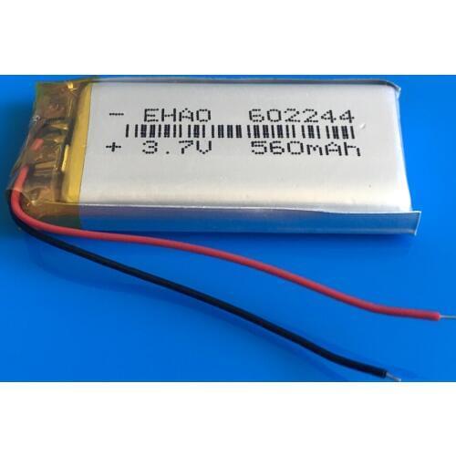 3.7V 560mAh 602244 062244 lipo polymer lithium ion rechargeable battery power for MP3 GPS PSP recorder headset e-book camera