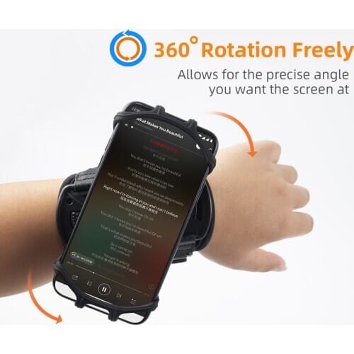 Apple Samsung Android mobile phone running fitness wrist bag outdoor cycling fishingmountain climbing rotating bracket equipment