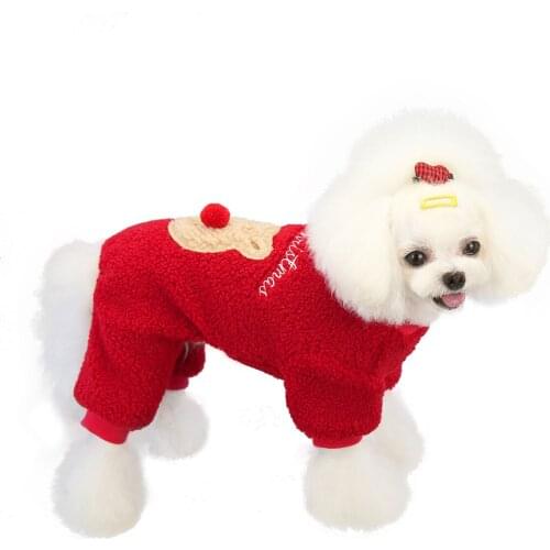 New Autumn Winter Dog Clothes For Small Dogs Boy Girl Teddy Fleece Keep Warm Christmas Jacket Coat Puppy Outfit Pet Clothing