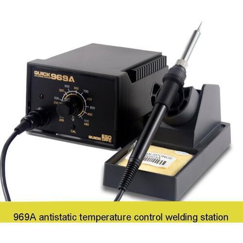 QUICK-969A Temperature Control Welding Station Adjustable Constant Electric Soldering Iron 60W Motherboard Repair Tool
