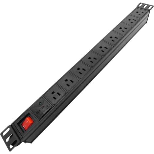 PDU Cabinet Power Strip US SOCKET Lightning protection aluminium alloy 9AC SOCKET