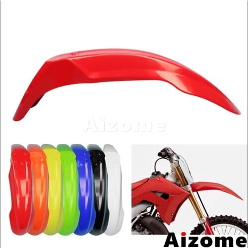 Universal Enduro Off Road Red Front Fender Front Mud Guard For Honda XR CRF 230 250 450 650 Motocross ABS Plastic Mudguard