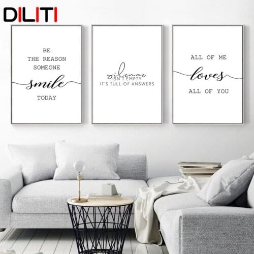 Inspirational Love Letter Quote Canvas Painting Modern Minimalist Wall Art for Living Room Nordic Decoration Home Print Posters
