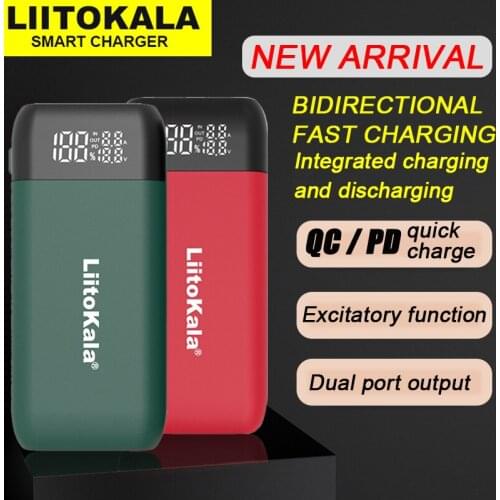 LiitoKala Lii-MP2 Power Bank 18650 Battery Charger Type C Input QC3.0 Fast Charging Charger 20700 21700 Battery Portable Charger