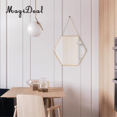 Girls Dressing Room Makeup Mirror Hollywood Style Dressing Table Wall Mirror, Diamond Shaped Glass Wall Decor Mirror