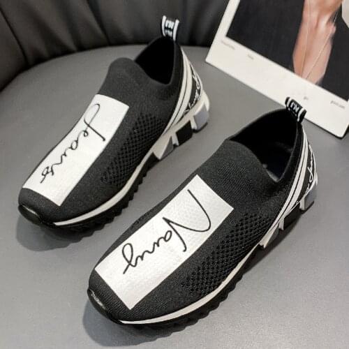 Sock Womens Shoes Trainers Brand 2021 Designer Unisex Couples Shoes Slip On Walking Women Sneakers Breathable Chaussure Homme