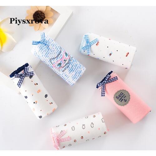 Womens Panties Cotton Briefs Print Girls Underwear Ladies Low Waist Panty Female Seamless Sexy Lingerie Underpants Everyday