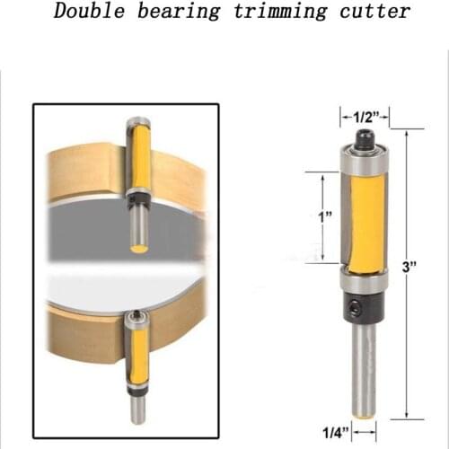 1 / 4 handle high grade profile trimming cutter woodworking router milling cutter profiling slotting cutter double bearing trimm