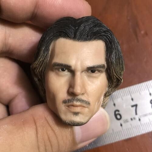 1/6 action figure Depp head sculpture model PVC inner plug sticking for action figure accessories