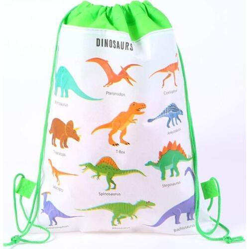 1pcs Dinosaur Party Theme Happy Birthday Party Drawstring Bag As Party Gift Bag for Boy Girl Aniversario Party