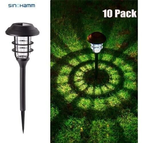 10 pack Solar LED Garden Decoration Outdoor cottage garden bollard light Waterproof Lawn and garden lamps with sunlight