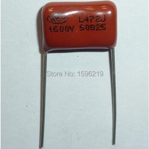 20pcs CBB capacitor 472 1600V 472J 1.6KV 4700pF 4.7nF P15 CBB81 Metallized Polypropylene Film Capacitor