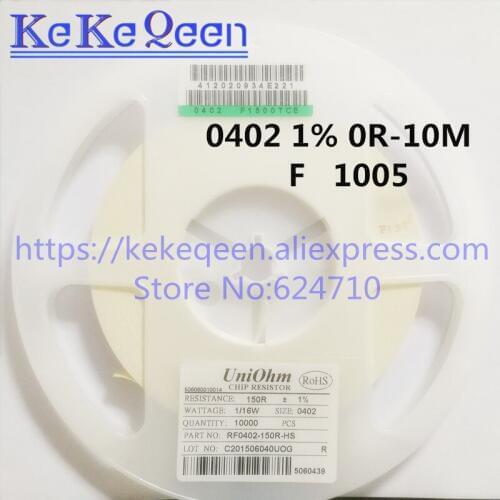 200PCS/LOT 1/10W 0402 1% 1005 1.0*0.5 2.7M 2M7 3M 3M0 3.3M 3M3 3.6M 3M6 3.9M 3M9 4.3M 4M3 4.7M 4M7 5.1M 5M1 5.6M 5M6 6.2M 6M2