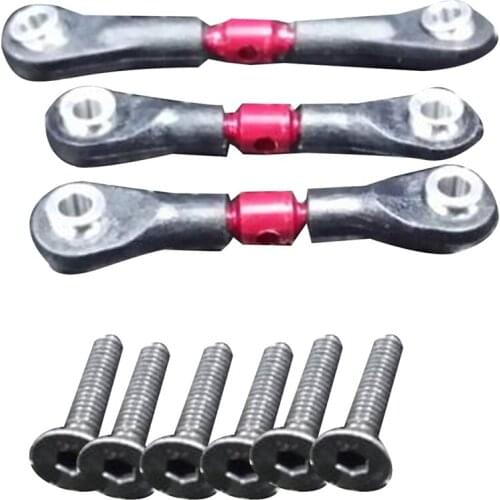 3Pcs Metal Steering Tie Rod Link Rod for Tamiya TT02 TT02T 1/10 RC Car Parts Accessories