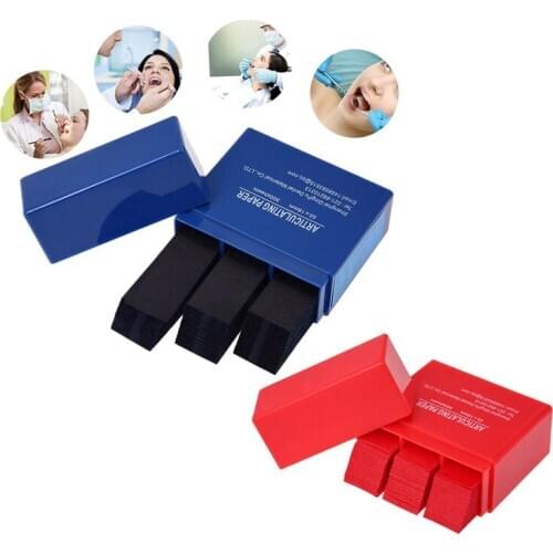 300 sheets/ 1 Box Dental Articulating Paper Cotton Strips Lab Tool Oral Teeth Care Whitening Material Dental Tools Red/Blue