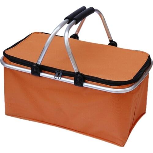 896A Collapsible Market Basket Foldable Shopping Basket Camping Picnic Basket Outdoor