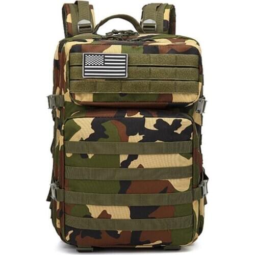 3P 45L Large Capacity Army Tactical Backpack Military Rucksack Men Outdoor Sport Molle Bag For Trekking Camping Climbing Hunting