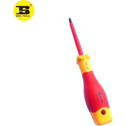 BOSI Germany VDE Insulation PH2x100mm Screwdriver Electrician Tool Magnetic BS600023