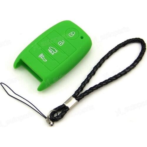 Green Silicone Case Cover Fit For Kia 4 Buttons Smart Remote Key SY5XMFNA04 SMK4FGR SY5XMFNA04