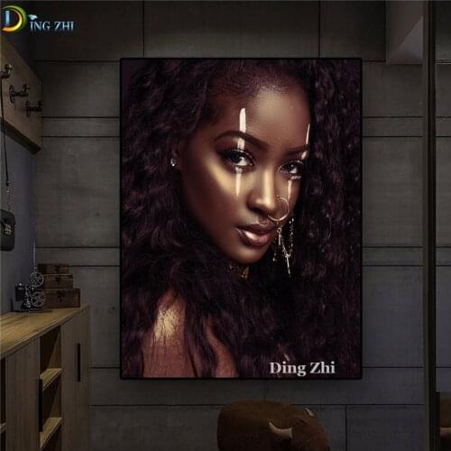 Black And White African Art Nude Woman 5D Diamond Painting Full Drill Handmade Poster Sale Cross Stitch Mosaic Embroidery Gift