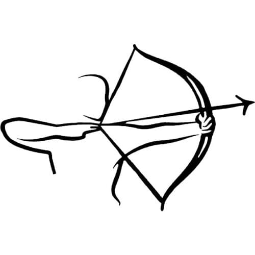 Dawasaru Crossbow Archery Sport Car Stickers Waterproof Decals Laptop Suitcase Truck Auto Motorcycle Automobile PVC,13cm*8cm