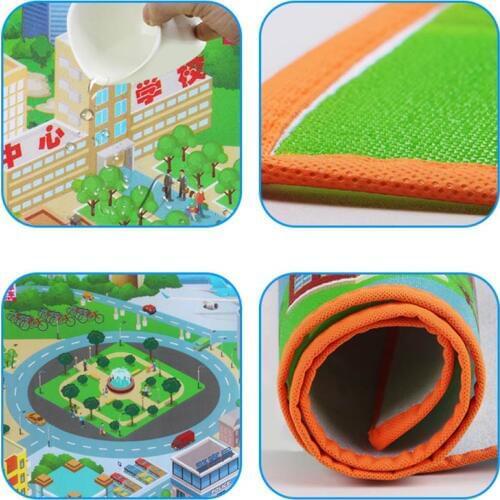 Children Kids Baby Crawling Blanket Carpet Rug City Life Learn To Walk Road Traffic Play Mat Home EIG88