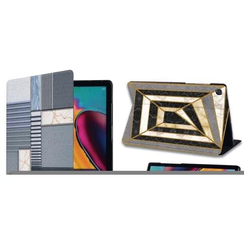 For Samsung Galaxy Tab S4 T830 10.5"/S5e T725/S6 T860/S6 Lite 10.4" P610 P615/S7 T870 T875 11" Geometry Stand Tablet Cover Case