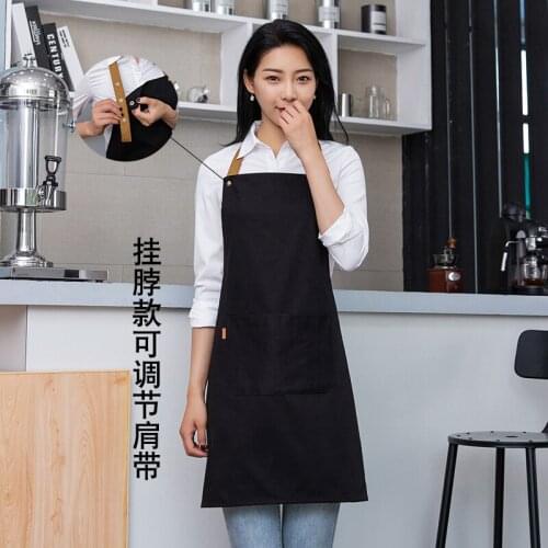 Pure cotton home apron kitchen waterproof anti-oil printing word cute Japanese version of womens fashion aprons for woman