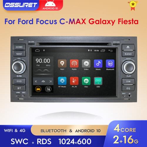 DSP IPS 2 din Android 10 Car GPS For Ford Mondeo S-max Focus C-MAX Galaxy Fiesta transit Fusion Connect kuga DVD PLAYER