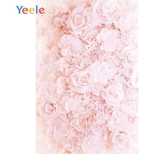 Yeele Pink Flowers Roses Wedding Photocall Party Deco Photography Backgrounds Customized Photographic Backdrops for Photo Studio
