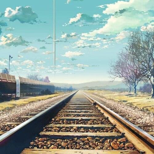 GATYZTORY DIY Oil Painting By Numbers Kits Train Track Landscape Picture By Number HandPainted 40x50cm Framed Home Decor Arts