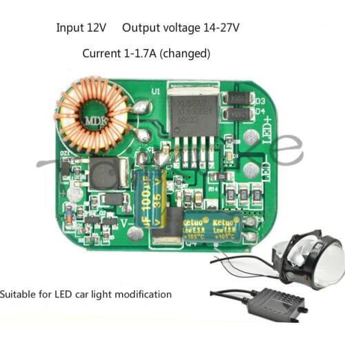 Single Light Lens Car Headlight Driver Board 12V Boost Car Headlight Power Supply 4 Strings 30W