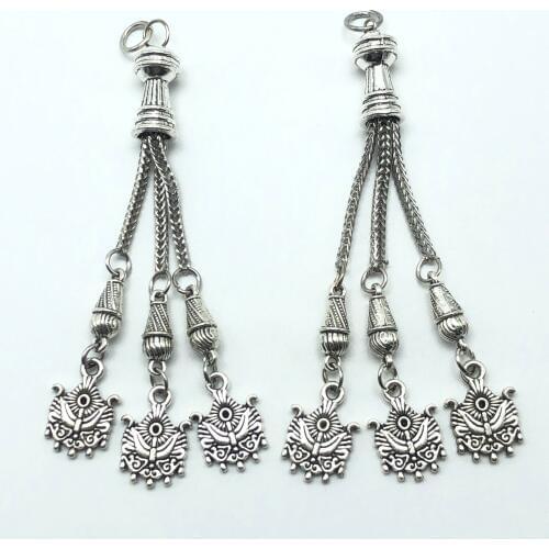 2pcs double-headed eagle national emblem rosary pendant for jewelry making DIY handmade accessory materials Turkish Muslim