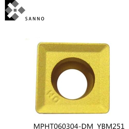 Free shipping MPHT060304-DM / MPHT080305-DM / MPHT120408-DM YBG302 / YBM251cnc carbide milling inserts face mills inserts