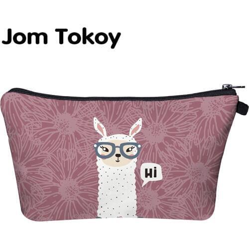 Jom Tokoy Cosmetic Organizer Bag Makeup bag Printing Llama Cosmetic Bag Fashion Women Multifunction Beauty Bag hzb960