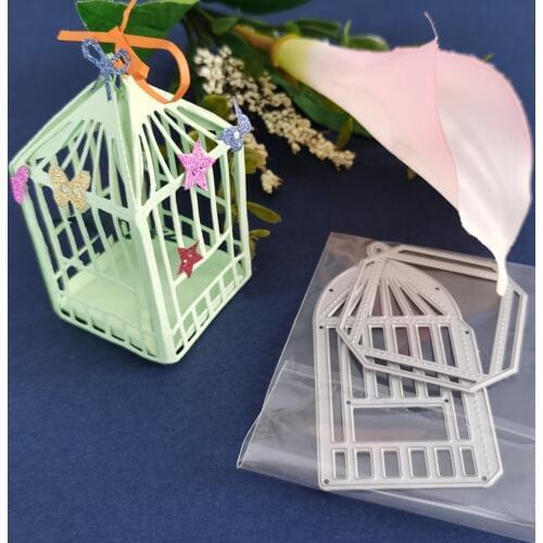 Beautiful Birdcage and Pet Cage combination Metal cutting Die stamping Die Clipbook Paper processing Photo album template DIY