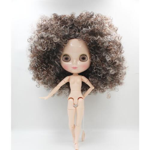 Free Shipping big discount RBL-861J DIY Nude Blyth doll birthday gift for girl 4color big eye doll with beautiful Hair cute toy