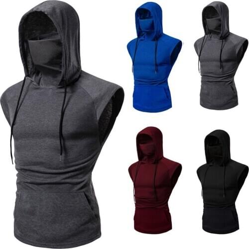 Mens Vest Jacket Sleeveless Casual Coats Male Cotton Hooded Vest Thicken Autumn Winter Jackets Waistcoat