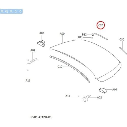 For Baic Senova X35 Beiqi Shenbao X35 cover front seal strip cover strip A0003859 A00043860