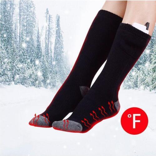 Rechargeable Electric Heating Warm Socks Adjustable Temperature Lithium Battery Infrared Sport Socks For Unisex Foot Warmer