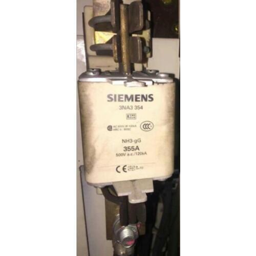 Fuses: 3NA3344-6 250A 690V NH3 gG / 3NA3360-6 400A / 3NA3362-6 425A / 3NA3365-6 500A 690V NH3 gG