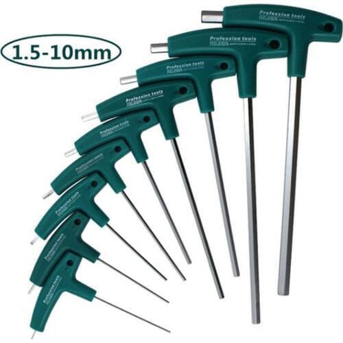 2020 New Arrival T Type Hex Key Allen Wrench Set With Handle Ball For Bike Car Tool Drop Shipping