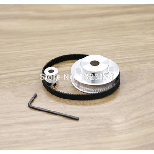 2 Set Timing Belt Pulley GT2 60teeth 15teeth Reduction 4:1/1:4 3D printer accessories belt width 6mm Bore 8&5mm CNC accessories