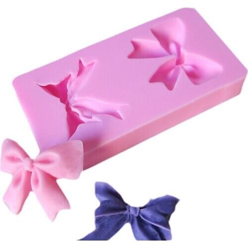 Silicone Cake Mold Bow Turn Sugar Mold Baking DIY Tool G005